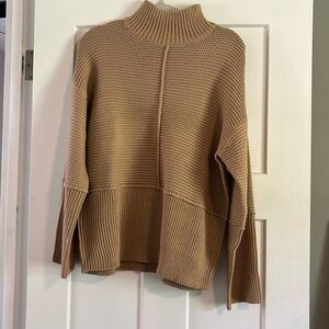 NA-KD Neck Knitted Camel Sweater, size small, worn once